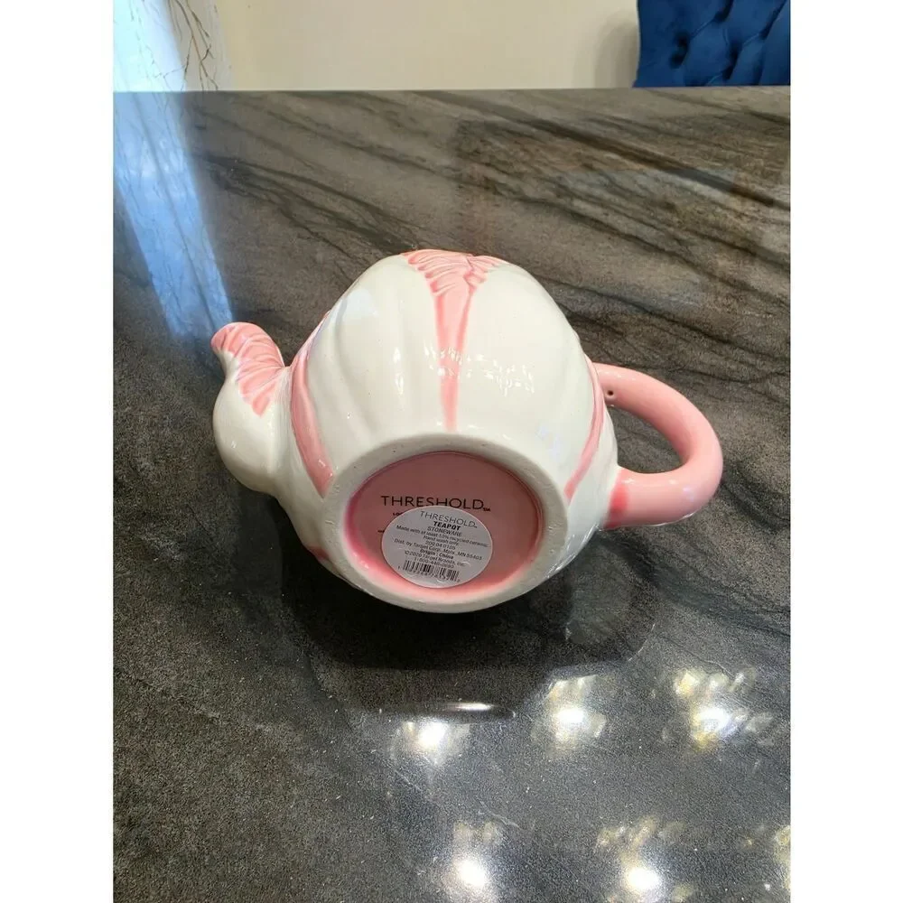 34 fl oz Stoneware Radicchio Teapot Pink - Threshold NEW